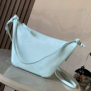 Loewe Hammock Hobo Tas - Premium 1:1 Replica in IJsblauw met Echt Leer 1154729640 - front view | Hammock